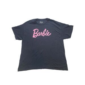 Barbie Shirt‎ Womens Extra Large Black Oversized Script Logo Streetwear Ladies